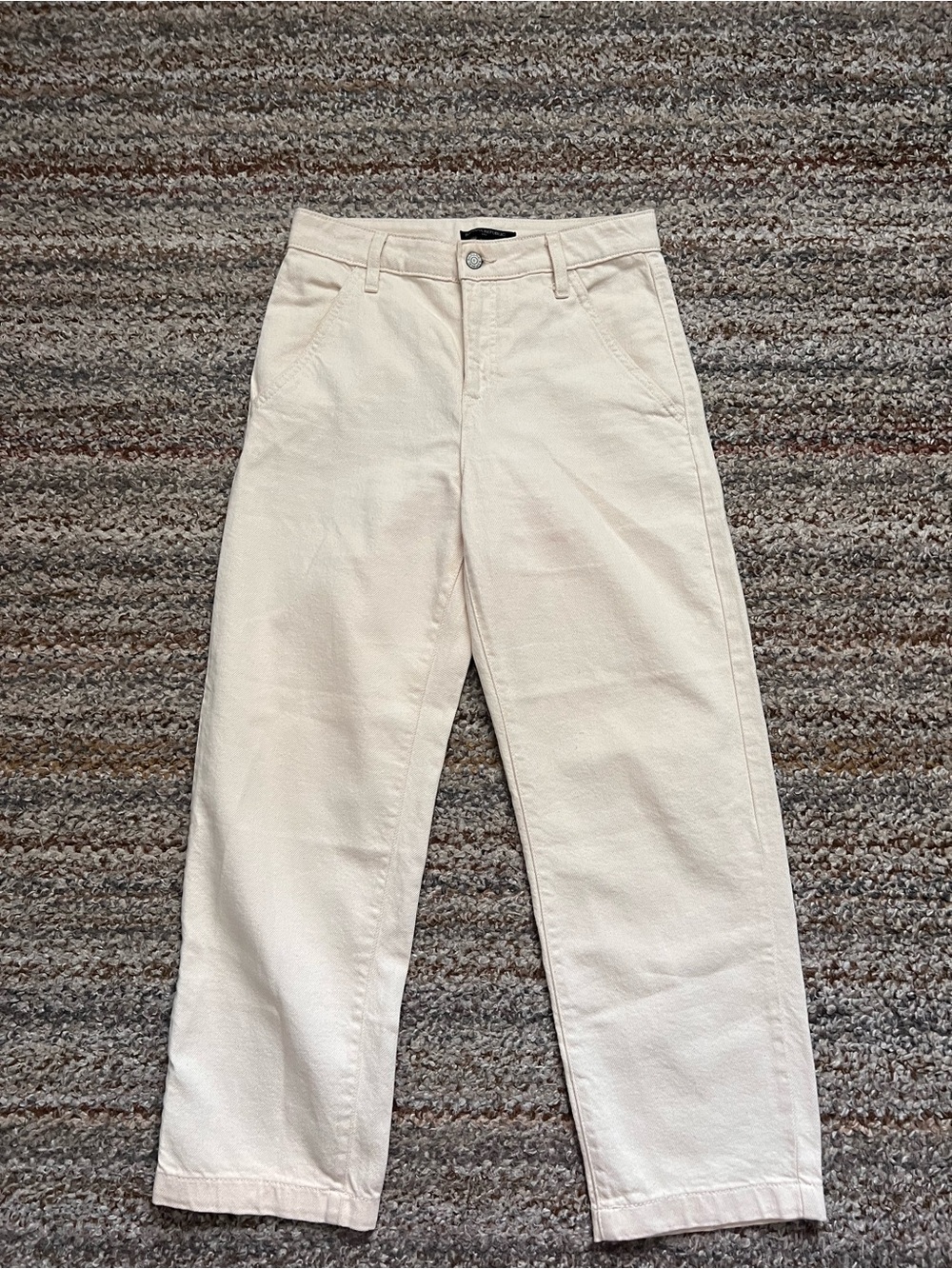 Banana Republic Off-White Petite High-Rise Pants